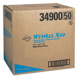 WypAll KCC34900 General Clean X60 Cloths, Flat Sheet, 12.5 x 16.8, White, 150/Box, 6 Boxes/Carton