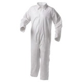 KleenGuard KCC38921 A35 Liquid and Particle Protection Coveralls, Zipper Front, 3X-Large, White, 25/Carton
