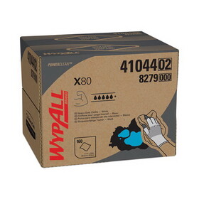 WypAll KCC41044 X80 Cloths, HYDROKNIT, BRAG Box, 11.1 x 16.8, White, 160/Carton