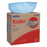 WypAll KCC41412 X70 Cloths, POP-UP Box, 9.13 x 16.8, Blue, 100/Box, 10 Boxes/Carton