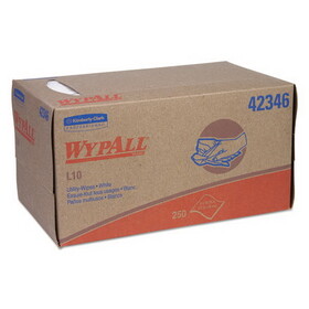 WypAll KCC42346 L10 Towels, POP-UP Box, 1-Ply, 10 1/4 x 9, White, 250/Box