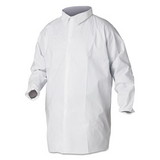 KleenGuard KCC44444 A40 Liquid and Particle Protection Lab Coats, X-Large, White, 30/Carton