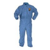 KleenGuard KCC45003 A60 Elastic-Cuff, Ankle and Back Coveralls, Blue, Large, 24/Carton