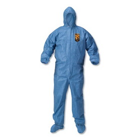 KleenGuard KCC45094 A60 Blood And Chemical Splash Protection Coveralls, X-Large, Blue, 24/carton