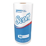 Scott 47031 Choose-A-Sheet Mega Roll Paper Towels, 1-Ply, White, 102/Roll, 24/Carton