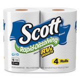 Scott KCC47617 Rapid-Dissolving Toilet Paper, Bath Tissue, Septic Safe, 1-Ply, White, 231 Sheets/Roll, 4/Rolls/Pack, 12 Packs/Carton