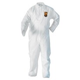 KleenGuard KCC49003 A20 Breathable Particle-Pro Coveralls, Zip, Large, White, 24/Carton