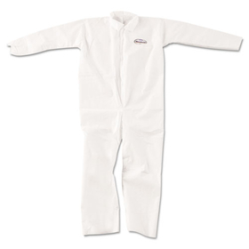 KleenGuard KCC49004 A20 Breathable Particle-Pro Coveralls, Zip, X-Large, White, 24/Carton