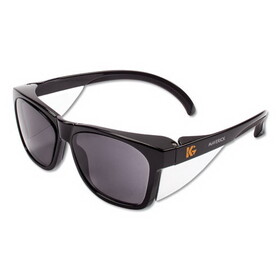 KleenGuard 49311 Maverick Safety Glasses, Black, Polycarbonate Frame, Smoke Lens