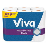 Viva KCC49413 Multi-Surface Cloth Choose-A-Sheet Kitchen Roll Paper Towels 2-Ply, 11 x 5.9, White, 83/Roll, 6 Rolls/Pack, 4 Packs/Carton