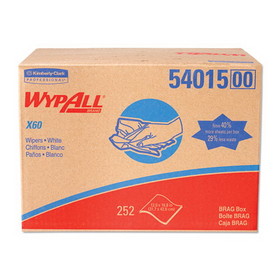 WypAll KCC54015 General Clean X60 Cloths, 12.5 x 16.8, White, 236/Carton