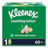 Kleenex KCC54271 Lotion Facial Tissue, 3-Ply, White, 60 Sheets/Box, 27 Boxes/Carton