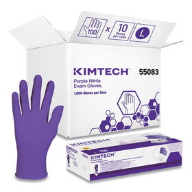 Kimtech KCC55083CT PURPLE NITRILE Exam Gloves, 242 mm Length, Large, Purple, 1000/Carton