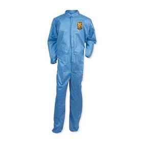 KleenGuard KCC58505 A20 Coveralls, MICROFORCE Barrier SMS Fabric, Blue, 2X-Large, 24/Carton