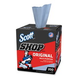 Scott KCC75190 Shop Towels, POP-UP Box, 1-Ply, 9 x 12, Blue, 200/Box, 8 Boxes/Carton