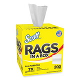 Scott KCC75260CT Rags In A Box, 10 X 12, White, 200/box, 8 Boxes Per Carton