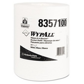Wypall KCC83571 X70 Wipers in a Bucket Refills, No Bucket, 13 x 10, White, 220/Rolls, 3 Rolls/Carton