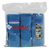 WypAll KCC83620CT Microfiber Cloths, Reusable, 15.75 x 15.75, Blue, 24/Carton