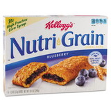 Kellogg' s KEB35745 Nutri-Grain Cereal Bars, Blueberry, Indv Wrapped 1.3oz Bar, 16/box