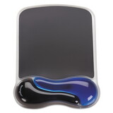 Kensington KMW62401 Duo Gel Wave Mouse Pad with Wrist Rest, 9.37 x 13, Blue