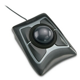 ACCO BRANDS KMW64325 Expert Mouse Wired Trackball, Scroll Ring, Black/silver