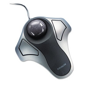 Kensington KMW64327 Optical Orbit Trackball Mouse, Two-Button, Black/silver