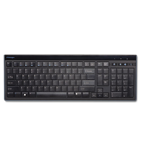 Kensington KMW72357 Slim Type Standard Keyboard, 104 Keys, Black/silver