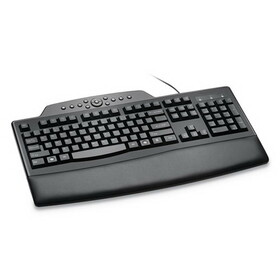 Kensington KMW72402 Pro Fit Comfort Keyboard, Internet/media Keys, Wired, Black