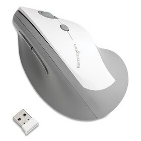 Kensington KMW75520 Pro Fit Ergo Vertical Wireless Mouse, 2.4 GHz Frequency/65.62 ft Wireless Range, Right Hand Use, Gray