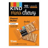 KIND KND27895 Minis Chewy, Peanut Butter, 0.81 oz 10/Pack