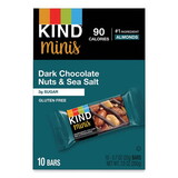 KIND KND27959 Minis, Dark Chocolate Nuts/Sea Salt, 0.7 oz, 10/Pack