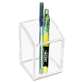 KANTEK INC. KTKAD20 Acrylic Pencil Cup, 2 3/4 X 2 3/4 X 4, Clear