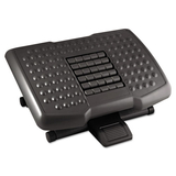 Kantek KTKFR750 Premium Adjustable Footrest With Rollers, Plastic, 18w X 13d X 4h, Black