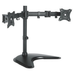 Kantek KTKMA225 Dual Monitor Articulating Desktop Stand, For 13" to 27" Monitors, 32" x 13" x 17.5", Black, Supports 18 lb