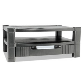 KANTEK INC. KTKMS480 Two Level Stand, Removable Drawer, 17 X 13 1/4 X 3-1/2 To 7, Black