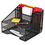 Kantek KTKMS520 Wide Deluxe Two-Level Monitor Stand with Drawer, 20" x 13.25" x 3" to 6.5", Black, Supports 50 lbs, Price/EA