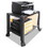 Kantek KTKPS610 Height-Adjustable Under-Desk Printer Cart, Plastic, 2 Shelves, 60 lb Capacity, 20" x 13.25" x 14.13", Black, Price/EA