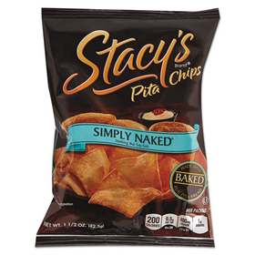 Stacy'S LAY52546 Pita Chips, 1.5 oz Bag, Original, 24/Carton