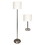 Ledu LEDL9135 Slim Line Lamp Set, Table 12.63" High and Floor 61.5" High, Silver, Price/PK