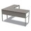 Linea Italia LITUR602ASH Urban Series L- Shaped Desk, 59" x 59" x 29.5", Ash, Price/EA