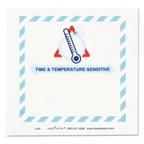 LabelMaster LMTL450 Shipping and Handling Self-Adhesive Labels, TIME and TEMPERATURE SENSITIVE, 5.5 x 5, Blue/Gray/Red/White, 500/Roll
