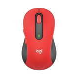Logitech LOG910006358 Signature M650 Wireless Mouse, 2.4 GHz Frequency, 33 ft Wireless Range, Large, Right Hand Use, Red