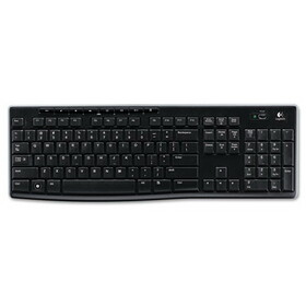 Logitech LOG920003051 K270 Wireless Keyboard, USB Unifying Receiver, Black