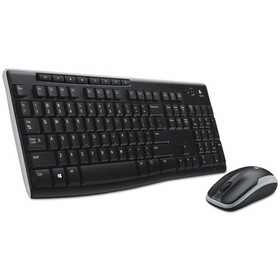 Logitech LOG920004536 Mk270 Wireless Combo, Keyboard/mouse, Usb, Black