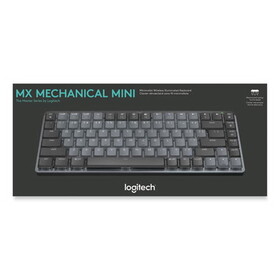 Logitech LOG920010550 MX Mechanical Wireless Illuminated Performance Keyboard, Mini, Graphite