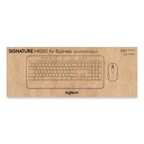 Logitech LOG920011018 Signature MK650 Wireless Keyboard and Mouse Combo for Business, 2.4 GHz Frequency/32 ft Wireless Range, Off White