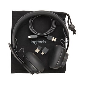 Logitech LOG981000858 Zone Wireless Plus-MSFT Binaural Over-the-Head Headset, Black