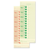Lathem Time LTHM2100 Time Clock Cards for All Standard Side-Print Time Clocks, Two Sides, 3.5 x 9, 100/Pack