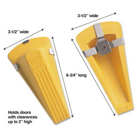 MASTER CASTER COMPANY MAS00967 Giant Foot Magnetic Doorstop, No-Slip Rubber Wedge, 3-1/2w X 6-3/4d X 2h, Yellow