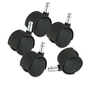 MASTER CASTER COMPANY MAS23622 Deluxe Duet Casters, Nylon, B And K Stems, 110 Lbs./caster, 5/set